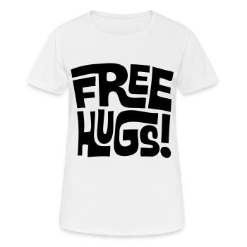 free hugs - Frauen T-Shirt atmungsaktiv - Weiß - Vorne - AI Model Female 172 dark (172cm)