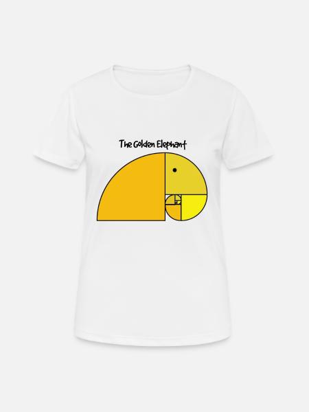 Fibonacci Elephant - Goldener Schnitt Elefant - Frauen T-Shirt atmungsaktiv - Weiß