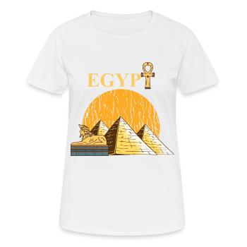 L’Egypte Pharaon Égyptiens de la pyramide cadeau - T-shirt respirant Femme - blanc - Devant - AI Model Female 172 dark (172cm)
