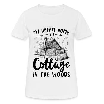 Cottagecore Aesthetic My Dream Home Is A Cottage - T-shirt respirant Femme - blanc - Devant - AI Model Female 172 dark (172cm)