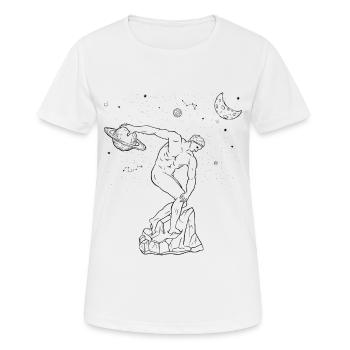 Discobolus esthétique céleste par Myron Planet - T-shirt respirant Femme - blanc - Devant - AI Model Female 172 dark (172cm)