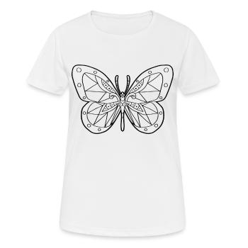 Aztec Butterfly Maya Inca Toltecs - Women's Breathable T-Shirt - white - Front - AI Model Female 172 dark (172cm)