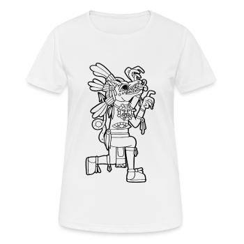 Xolotl Aztèque Dieu Nahuatl Maya Inca Toltèques - T-shirt respirant Femme - blanc - Devant - AI Model Female 172 dark (172cm)