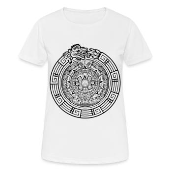 Quetzalcoatl Ouroboros Serpent aztèque - T-shirt respirant Femme - blanc - Devant - AI Model Female 172 dark (172cm)