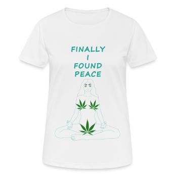 Finalement, j’ai trouvé la paix - T-shirt respirant Femme - blanc - Devant - AI Model Female 172 dark (172cm)