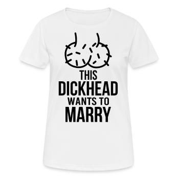 Junggesellenabschied Ehe Lustig Sack Geschenk - Frauen T-Shirt atmungsaktiv - Weiß - Vorne - AI Model Female 172 dark (172cm)