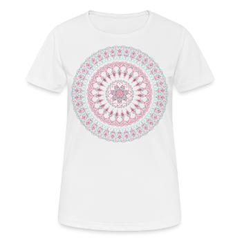 Mandala Nombre Doré - T-shirt respirant Femme - blanc - Devant - AI Model Female 172 dark (172cm)