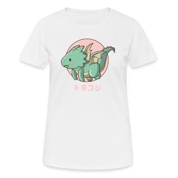 Fliegender Harajuku-Drache - Frauen T-Shirt atmungsaktiv - Weiß - Vorne - AI Model Female 172 dark (172cm)