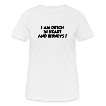 Je suis néerlandais dans le cœur et les reins - T-shirt respirant Femme - blanc - Devant - AI Model Female 172 dark (172cm)