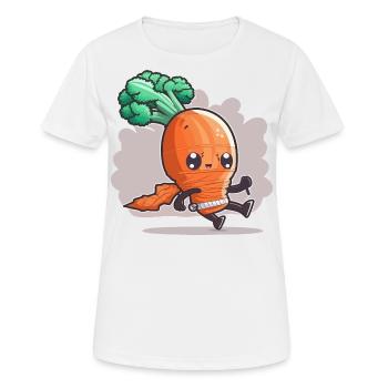 Carrot Strike - Women's Breathable T-Shirt - white - Front - AI Model Female 172 dark (172cm)