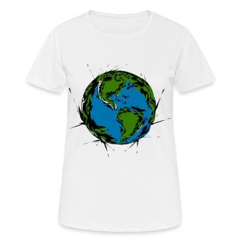 Monde - T-shirt respirant Femme - blanc - Devant - AI Model Female 172 dark (172cm)