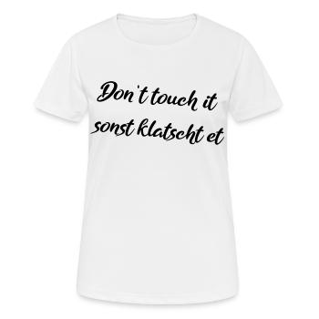 Sinon applaudir et - T-shirt respirant Femme - blanc - Devant - AI Model Female 172 dark (172cm)