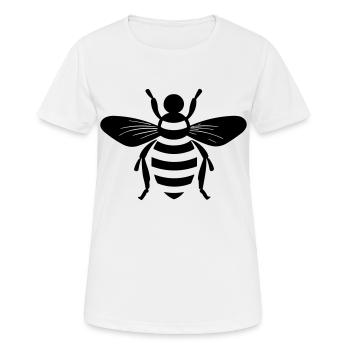 Abeille - T-shirt respirant Femme - blanc - Devant - AI Model Female 172 dark (172cm)