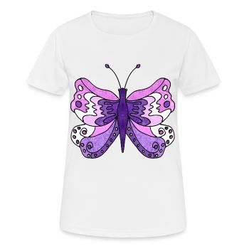 butterfly - Women's Breathable T-Shirt - white - Front - AI Model Female 172 dark (172cm)