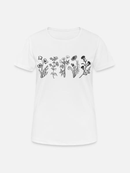 Wildflower Shirt, Wild Flowers Tshirt, X69Z FLORAL - Women's Breathable T-Shirt - white