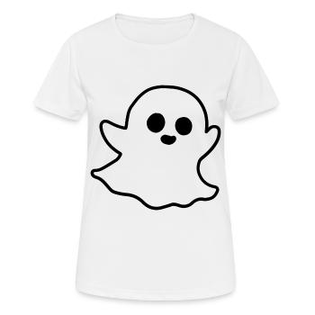 Geist - Frauen T-Shirt atmungsaktiv - Weiß - Vorne - AI Model Female 172 dark (172cm)