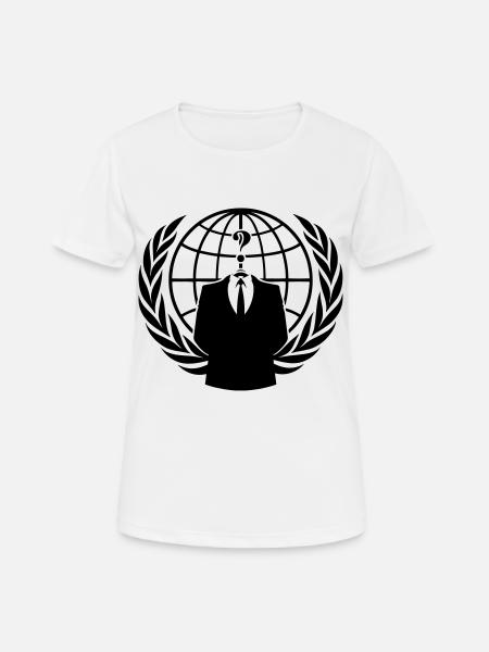 ANONYMOUS - Frauen T-Shirt atmungsaktiv - Weiß