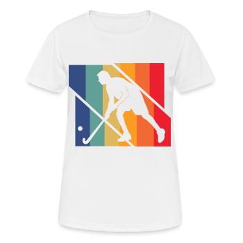 Hockey sur gazon - T-shirt respirant Femme - blanc - Devant - AI Model Female 172 dark (172cm)