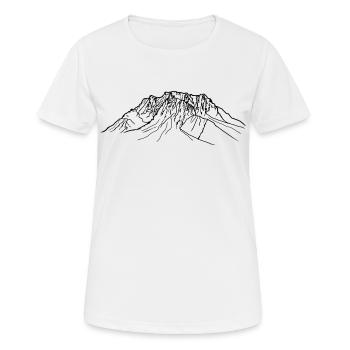 Zugspitze, Alps, Berg Wettersteingebirge mountain - Women's Breathable T-Shirt - white - Front - AI Model Female 172 dark (172cm)