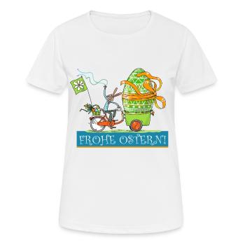 Frohe Ostern - Frauen T-Shirt atmungsaktiv - Weiß - Vorne - AI Model Female 172 dark (172cm)