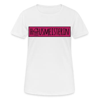 Hausmeisterin - Frauen T-Shirt atmungsaktiv - Weiß - Vorne - AI Model Female 172 dark (172cm)