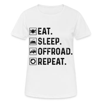 Geländewagen Dachzelt Matsch Allrad Reisefahrzeug - Frauen T-Shirt atmungsaktiv - Weiß - Vorne - AI Model Female 172 dark (172cm)