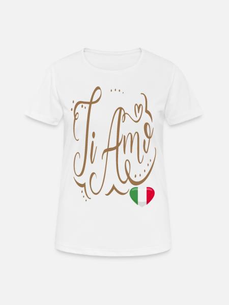 Italy ti Amo - Women's Breathable T-Shirt - white