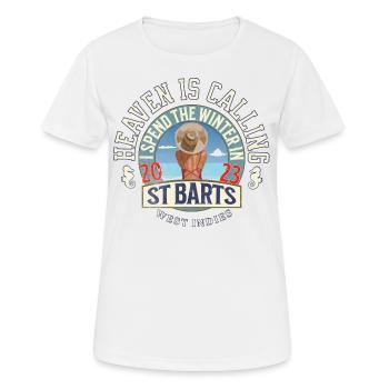 I spend the winter in St Barts - Women's Breathable T-Shirt - white - Front - AI Model Female 172 dark (172cm)