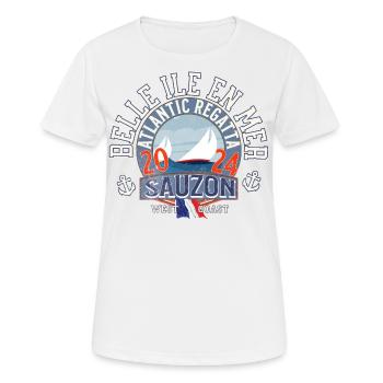 Belle Ile en Mer Sauzon - T-shirt respirant Femme - blanc - Devant - AI Model Female 172 dark (172cm)
