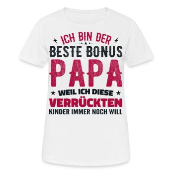 Bonus papa Beau-père Cadeau papa bonus papa - T-shirt respirant Femme - blanc - Devant - AI Model Female 172 dark (172cm)