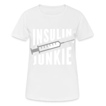 Diabète Insuline Sucre dans le sang Cadeau diabétique - T-shirt respirant Femme - blanc - Devant - AI Model Female 172 dark (172cm)