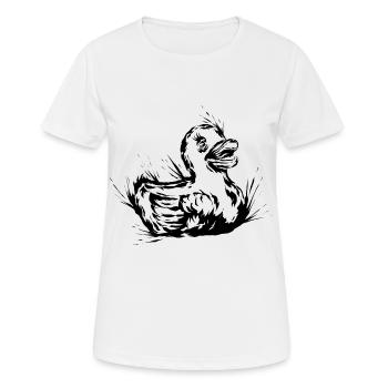 Canard en plastique - T-shirt respirant Femme - blanc - Devant - AI Model Female 172 dark (172cm)