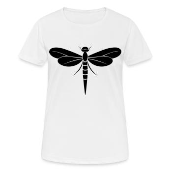 Libelle - Frauen T-Shirt atmungsaktiv - Weiß - Vorne - AI Model Female 172 dark (172cm)
