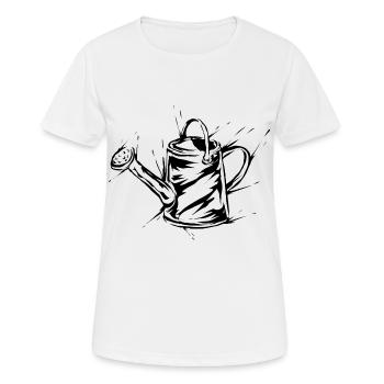 Gießkanne Garten - Frauen T-Shirt atmungsaktiv - Weiß - Vorne - AI Model Female 172 dark (172cm)