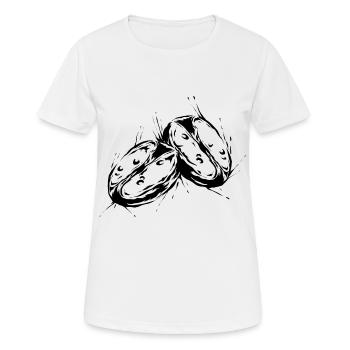 Grain de café - T-shirt respirant Femme - blanc - Devant - AI Model Female 172 dark (172cm)