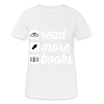 Read More Books - Retro Vintage Gift - Women's Breathable T-Shirt - white - Front - AI Model Female 172 dark (172cm)