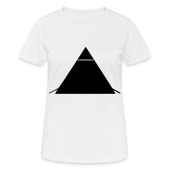 tente de camping - T-shirt respirant Femme - blanc - Devant - AI Model Female 172 dark (172cm)