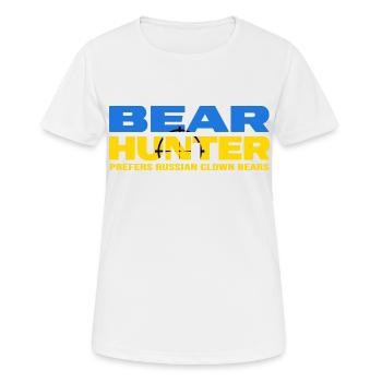 UKRAINE "Bärenjagd" slava ukraini selenskyj - Frauen T-Shirt atmungsaktiv - Weiß - Vorne - AI Model Female 172 dark (172cm)