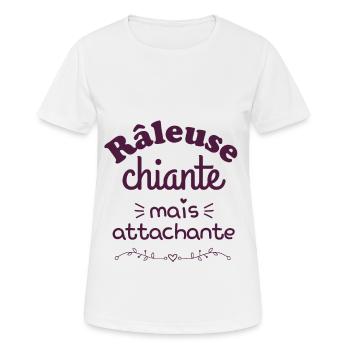 Raleuse chiante mais attachante 2 - T-shirt respirant Femme - blanc - Devant - AI Model Female 172 dark (172cm)