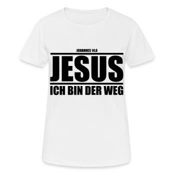Casque - T-shirt respirant Femme - blanc - Devant - AI Model Female 172 dark (172cm)