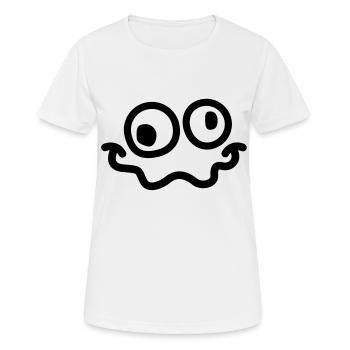 crazy smiley - Frauen T-Shirt atmungsaktiv - Weiß - Vorne - AI Model Female 172 dark (172cm)