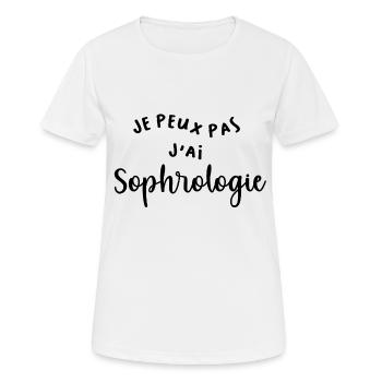 Je peux pas sophrologie cadeau humour vintage noël - T-shirt respirant Femme - blanc - Devant - AI Model Female 172 dark (172cm)