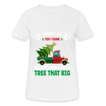 Christmas with Christmas Tree Design - Women's Breathable T-Shirt - white - Front - AI Model Female 172 dark (172cm)