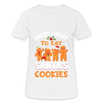 Santa Gingerbread - Lebkuchen man Design - Frauen T-Shirt atmungsaktiv - Weiß - Vorne - AI Model Female 172 dark (172cm)