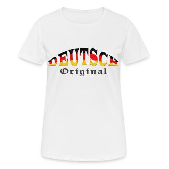 Deutsch - Original - Frauen T-Shirt atmungsaktiv - Weiß - Vorne - AI Model Female 172 dark (172cm)