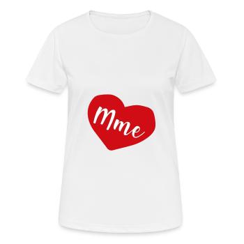 Mrs. married couple - Women's Breathable T-Shirt - white - Front - AI Model Female 172 dark (172cm)