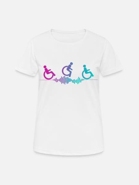 rollstuhlfahrer handicap rollstuhl wheelchair huii - Frauen T-Shirt atmungsaktiv - Weiß