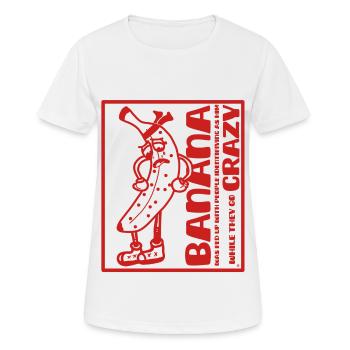 Banane Englisch Redewendung abgelenkt Humor kleinToulon - Frauen T-Shirt atmungsaktiv - Weiß - Vorne - AI Model Female 172 dark (172cm)