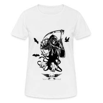 mort mort chemise de halloween cimetière - T-shirt respirant Femme - blanc - Devant - AI Model Female 172 dark (172cm)