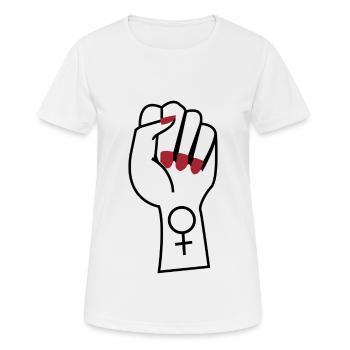 frauenrechte gleichberechtigungs geschenke shirt - Frauen T-Shirt atmungsaktiv - Weiß - Vorne - AI Model Female 172 dark (172cm)